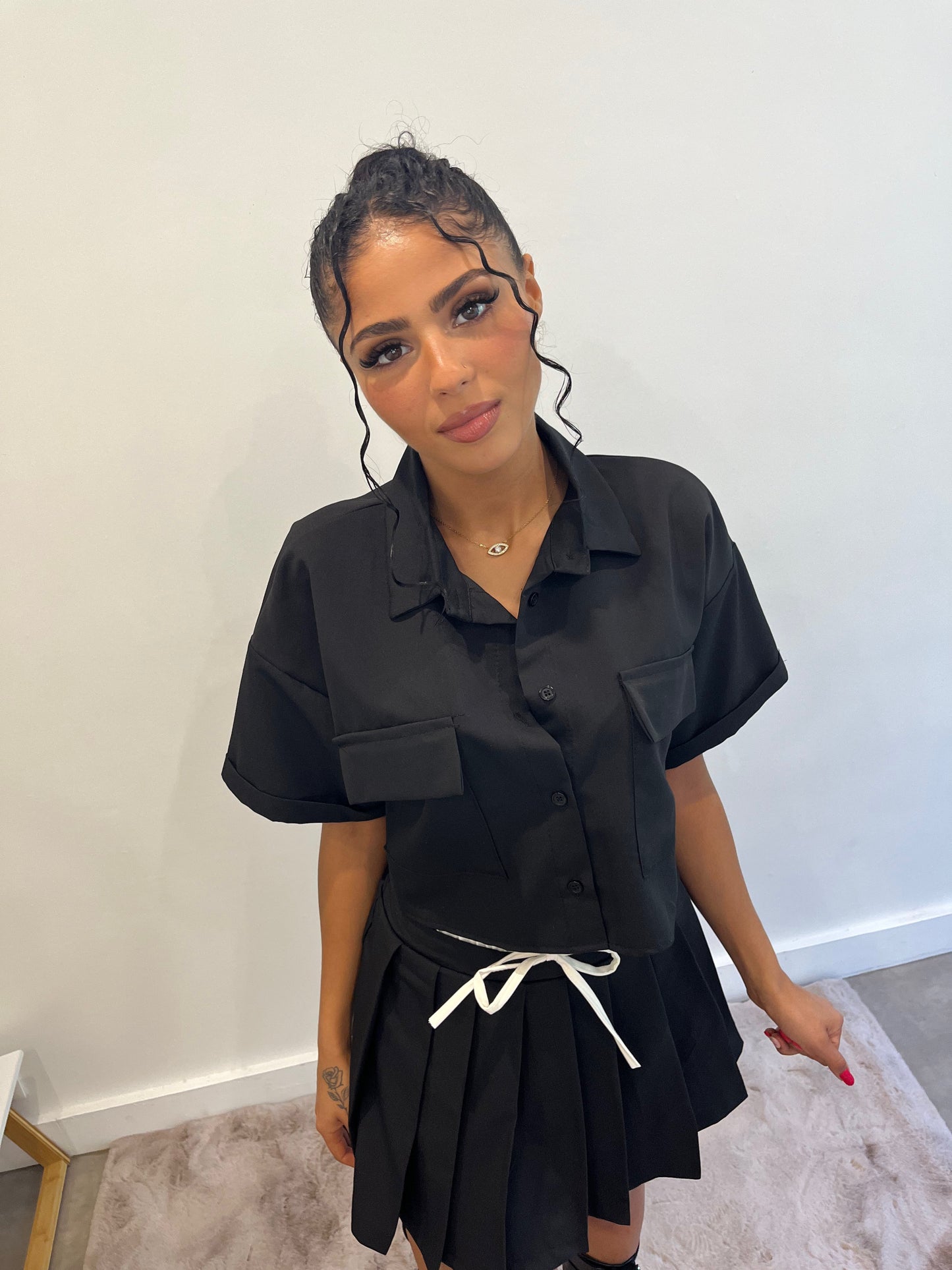 Ensemble jupe short noir